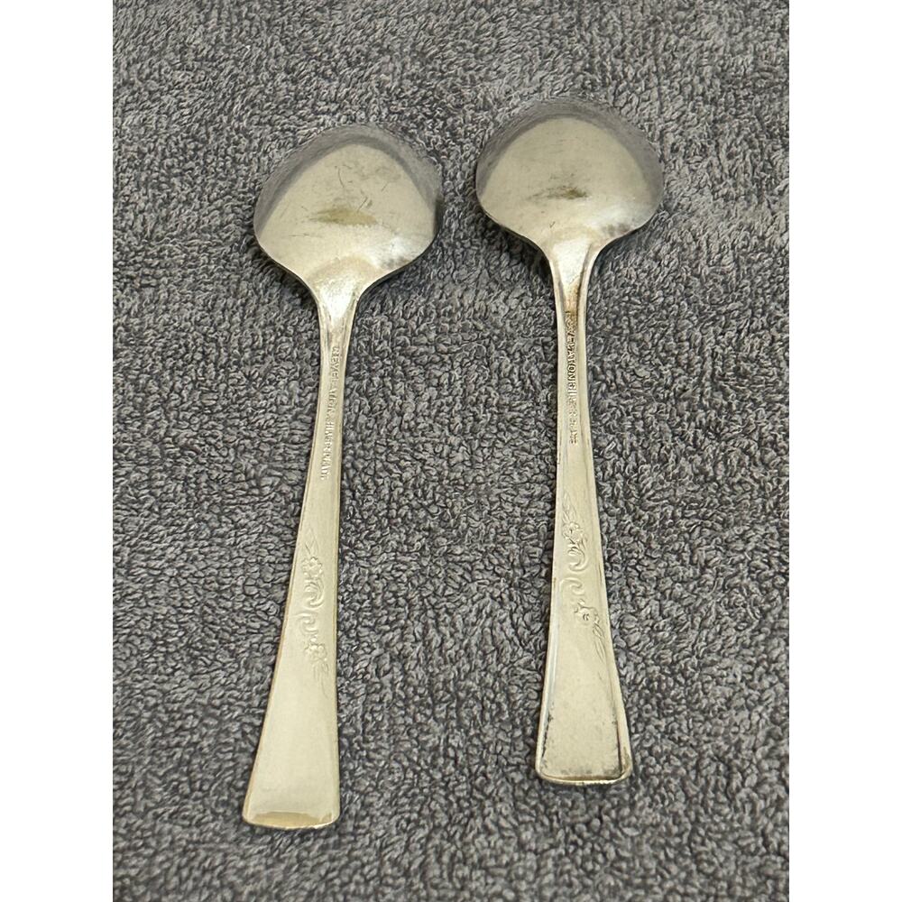 Vintage 1953 Revelation II Silverplate 2 Spoons by International Silver Bridal - Picture 5 of 10